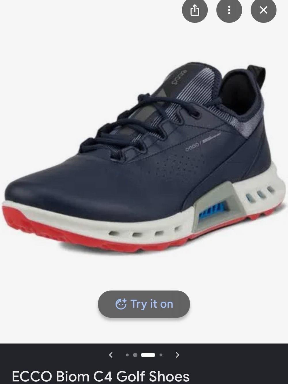 New Ecco biome C4 golf shoe with red sole sz 38
